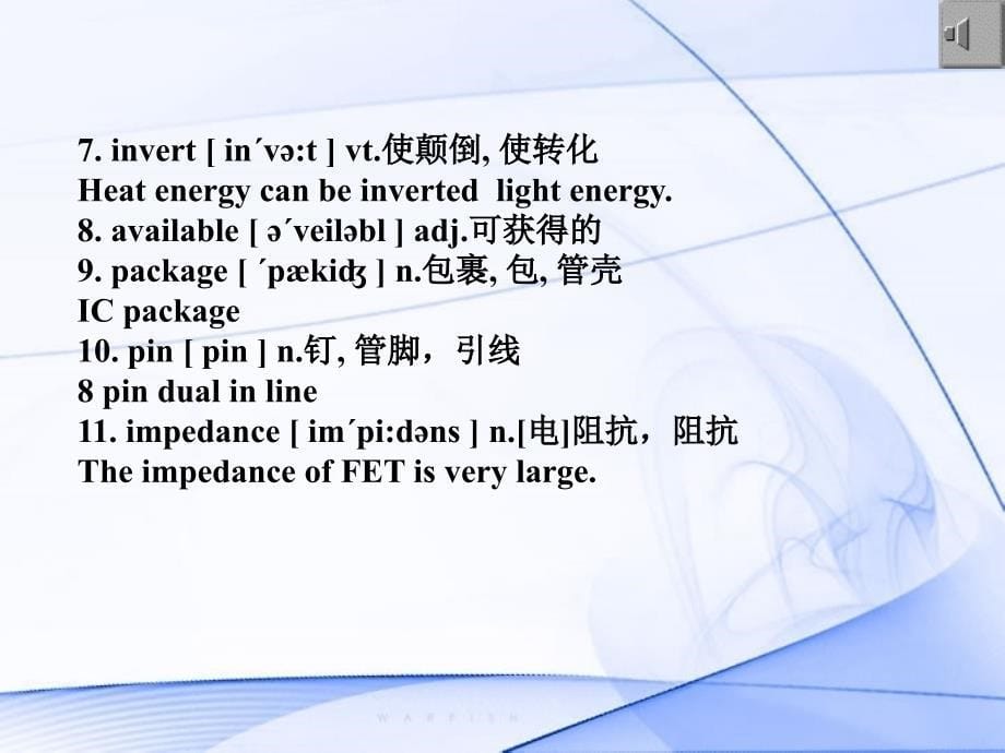 电子信息技术专业英语 教学课件 ppt 作者 丁宁_ Unit 4 Operational Amplifier_第5页