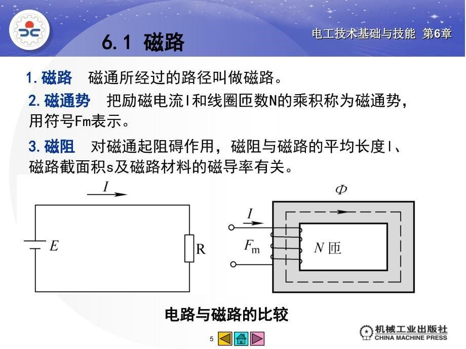 电工技术基础与技能 电气电力类  双色版  教学课件 ppt 作者 姚锦卫 第6章 磁路与变压器_第5页