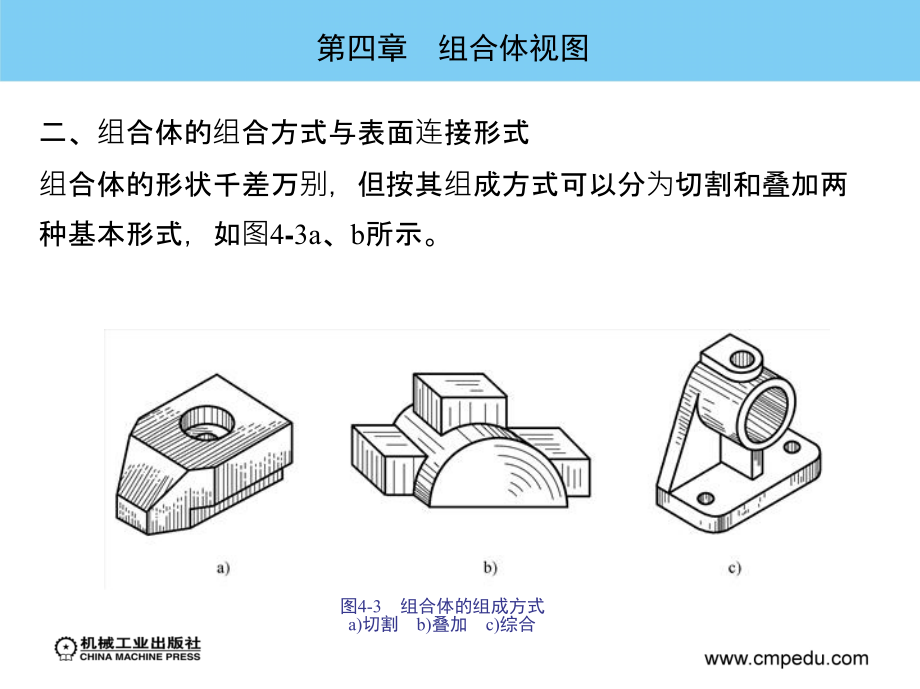 机械制图 教学课件 ppt 作者李添翼 第四章　组合体视图_第4页