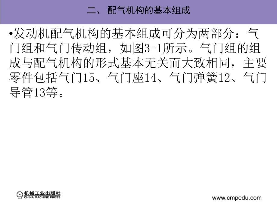 汽车发动机构造与维修 汽车运用与维修专业  教学课件 ppt 作者 张西振 第三章　配 气 机 构_第5页