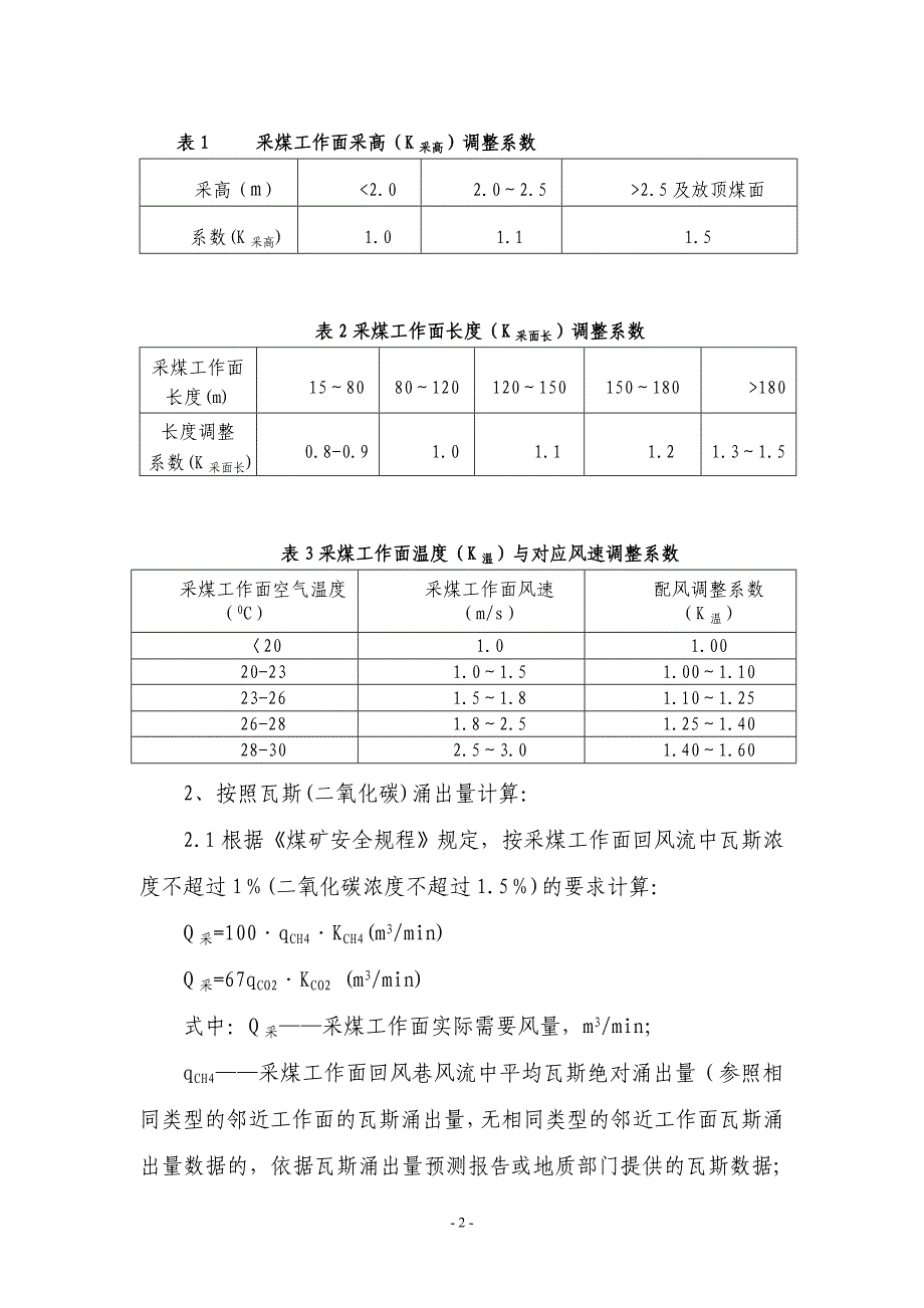 _晋煤集团矿井风量计算细则(最新整理by阿拉蕾)_第2页