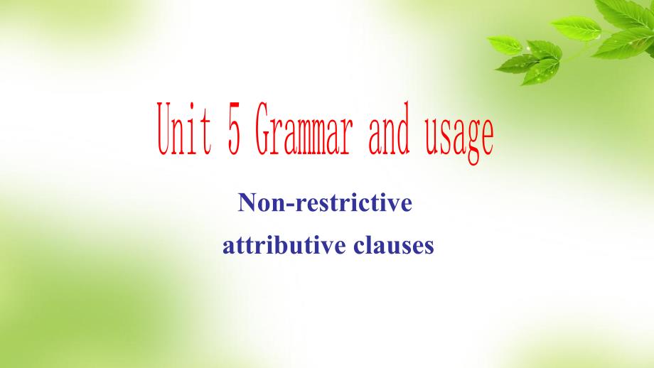 unit 5 travelling abroad grammar 非限制性定语从句.ppt_第1页