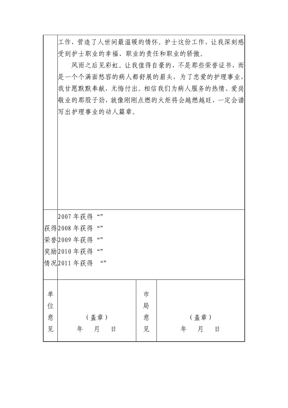 XX市优质护理服务先进个人推荐表.doc_第2页