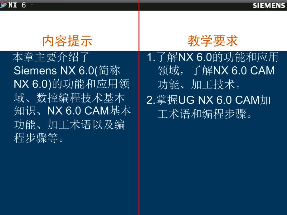SIEMENS NX6.0 中文版 数控加工技术 教学课件 ppt 作者 戴国洪主编 1_ 第一章-NX 6.0 CAM基础 _第3页