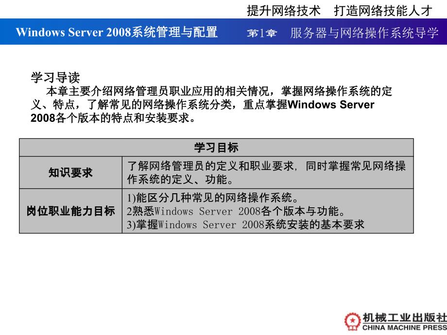 Windows Server2008服务器配置实训教程 教学课件 ppt 作者 宁蒙 第1章_第3页