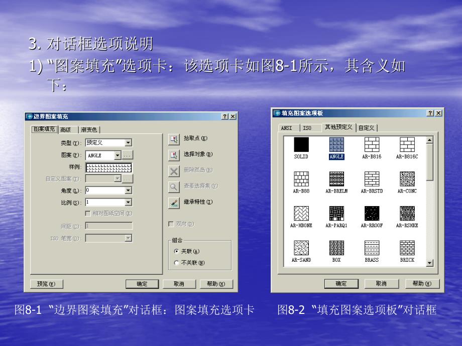 AutoCAD 2004中文版应用教程 教学课件 ppt 作者 刘瑞新 第8章 图案填充_第3页