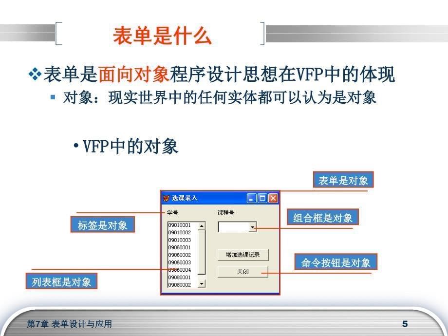 Visual Forpro数据库设计与应用 教学课件 ppt 作者 安晓飞 10VFP第12讲_第5页