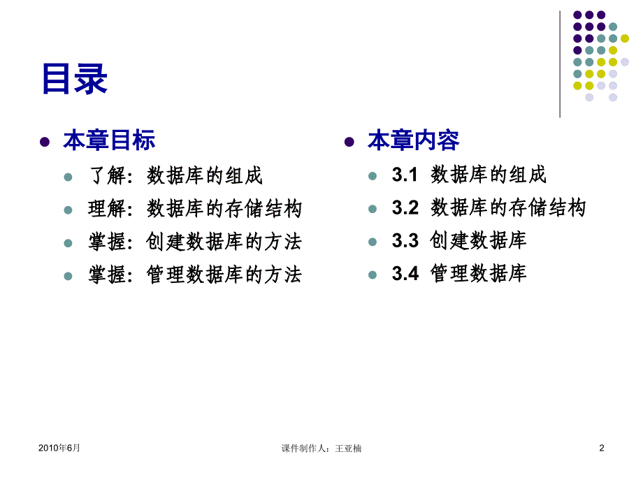 SQL Server 2005数据库应用技术 教学课件 ppt 作者 王亚楠 第3章 数据库管理_第2页