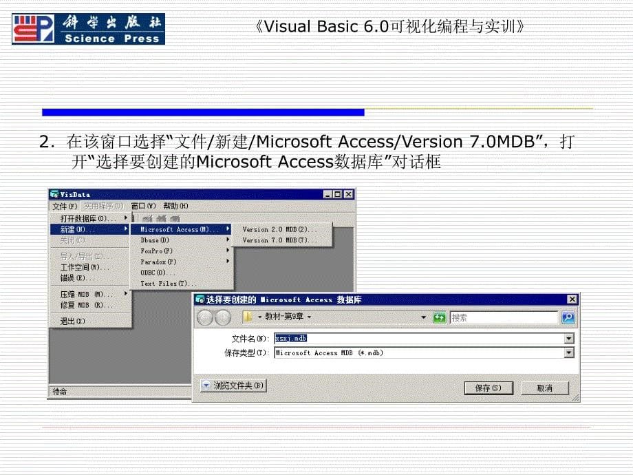 Visual Basic 6.0可视化编程与实训 教学课件 ppt 作者 于泽 主编 项目九  “学生学籍管理系统”的制作_第5页