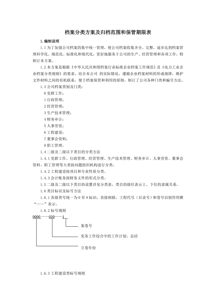 供热企业档案分类方案及归档范围和保管期限表(最新整理by阿拉蕾)_第1页