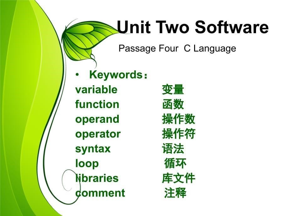 计算机专业英语实用教程 教学课件 ppt 作者 梁晓晖 计算机专业英语(软件4)_第5页