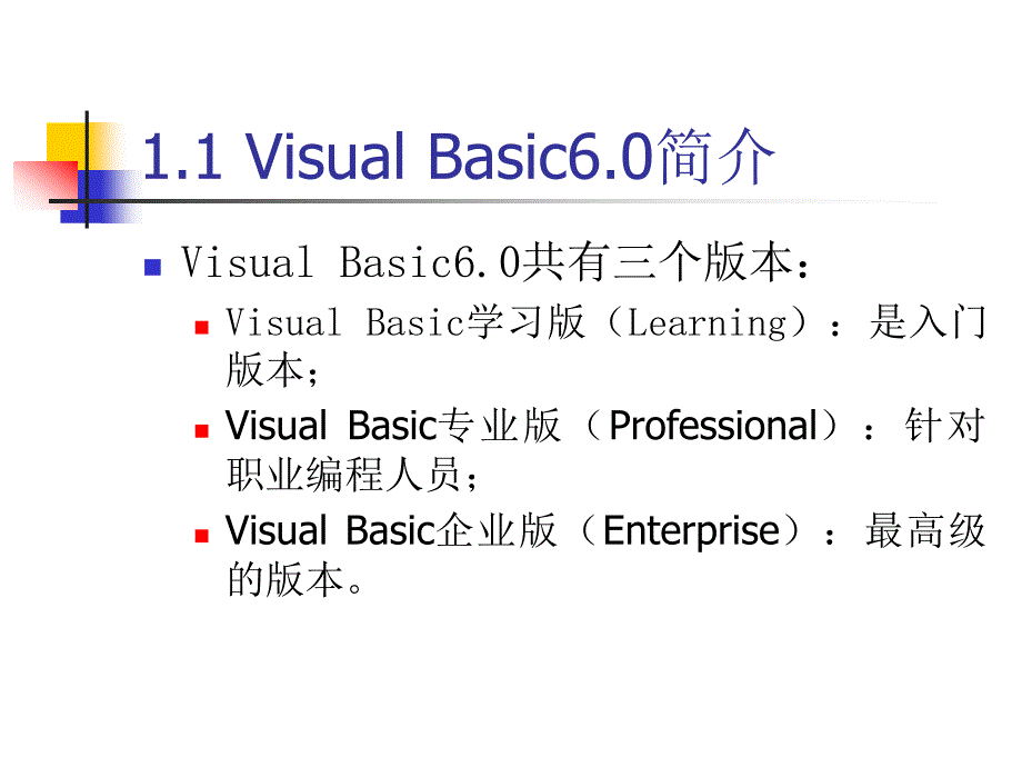 Visual Basic程序设计 教学课件 ppt 作者 王怀彬 第01章_第3页