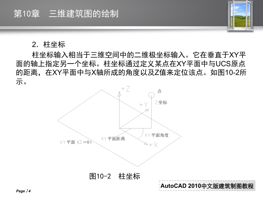 AutoCAD 2010中文版建筑制图教程 教学课件 ppt 作者 曹磊 PPT 10 第10章  三维建筑图的绘制_第4页