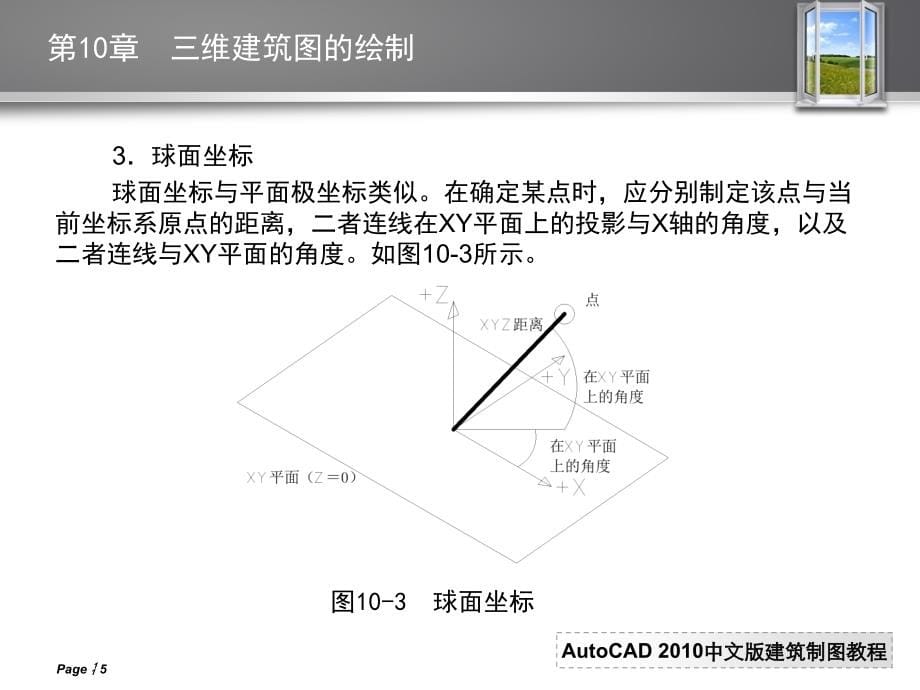 AutoCAD 2010中文版建筑制图教程 教学课件 ppt 作者 曹磊 PPT 10 第10章  三维建筑图的绘制_第5页