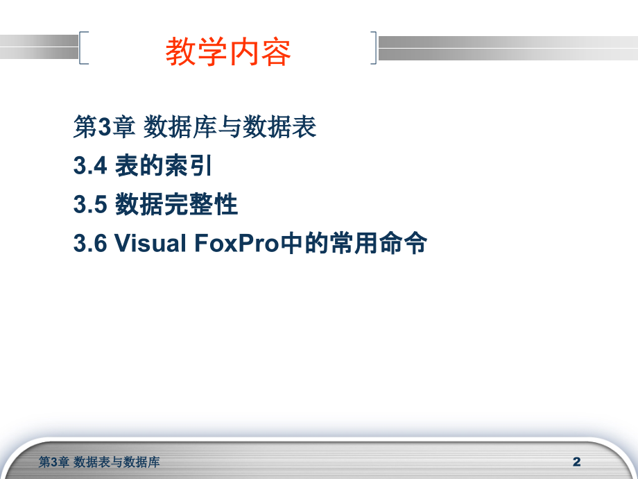 Visual Forpro数据库设计与应用 教学课件 ppt 作者 安晓飞 10VFP第4讲_第2页