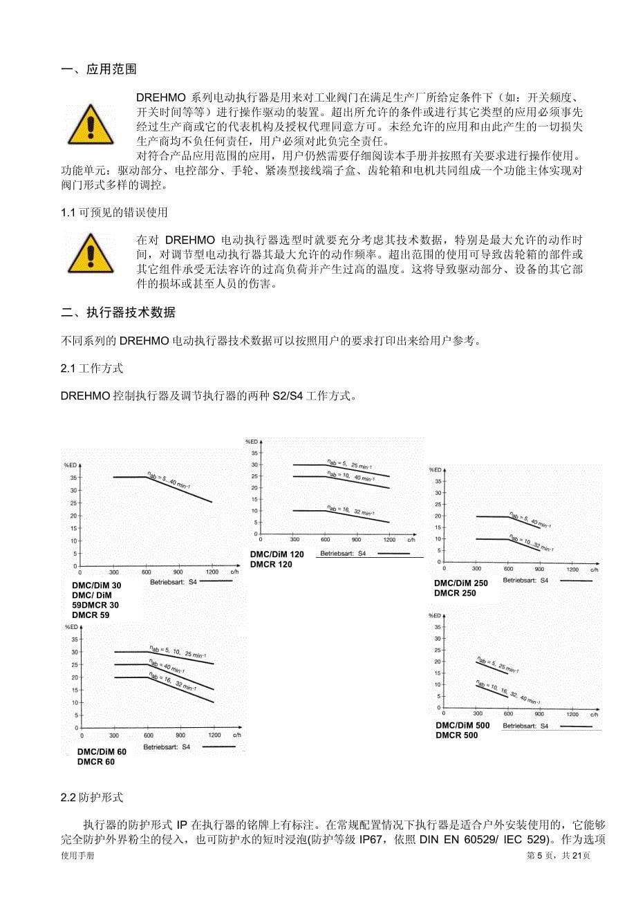 drehmo(德瑞摩)电动执行机构使用说明书_第5页