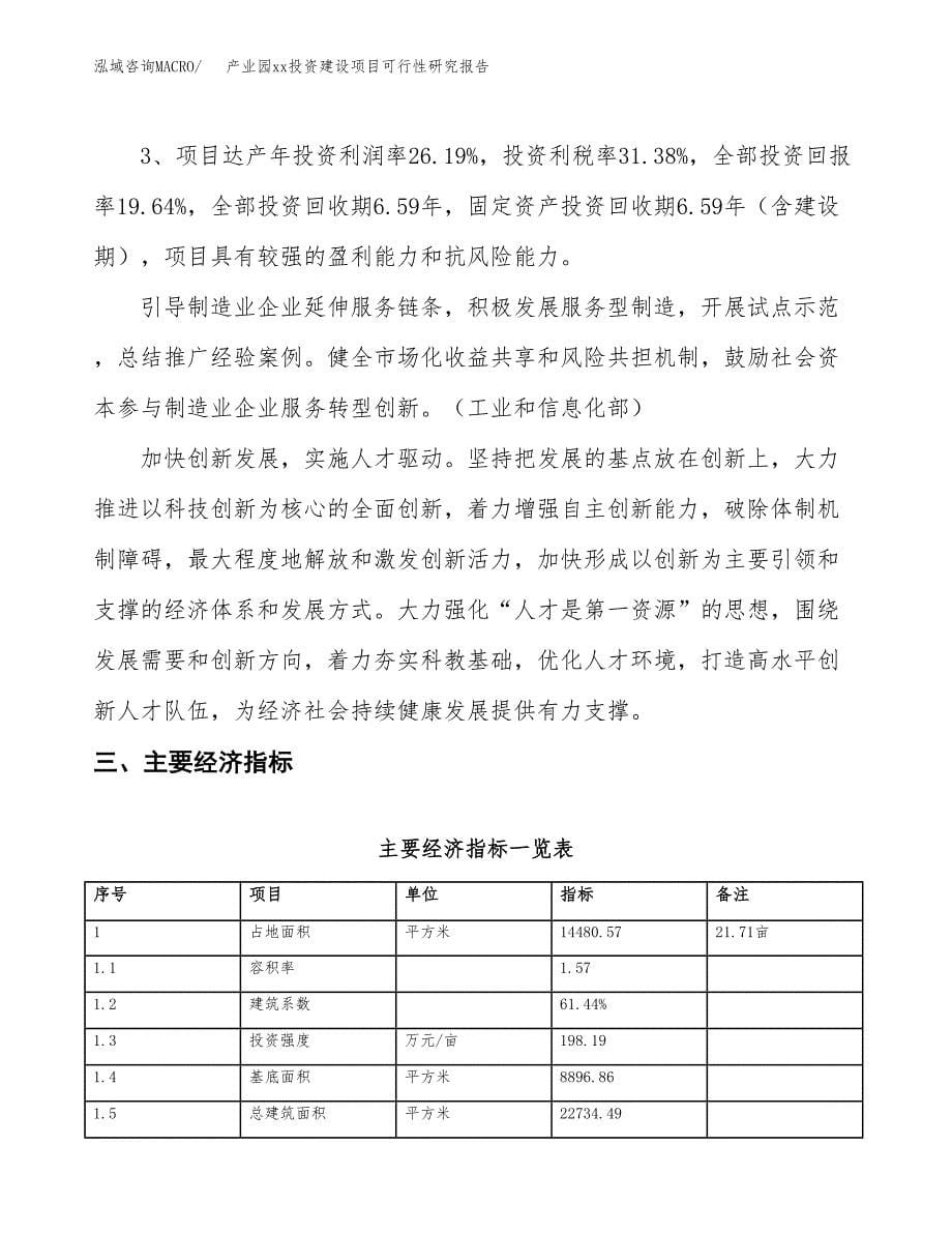 (投资5048.18万元，22亩）产业园xx投资建设项目可行性研究报告_第5页