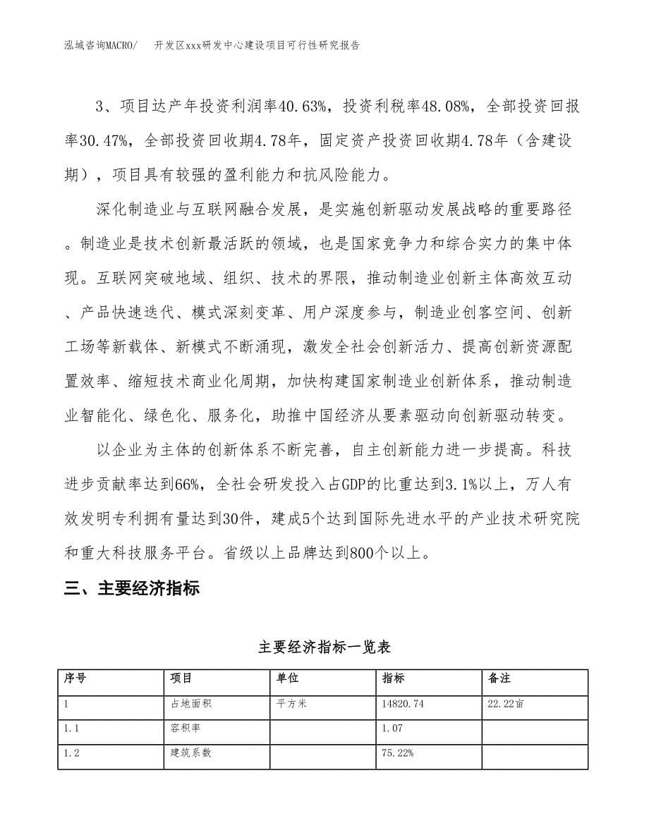 (投资5030.06万元，22亩）开发区xx研发中心建设项目可行性研究报告_第5页