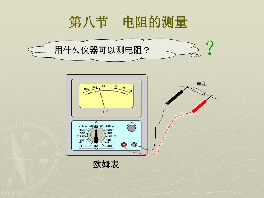 物理 下册 教学课件 ppt 作者 张密芬第十章 第八节 电阻的测量_第1页