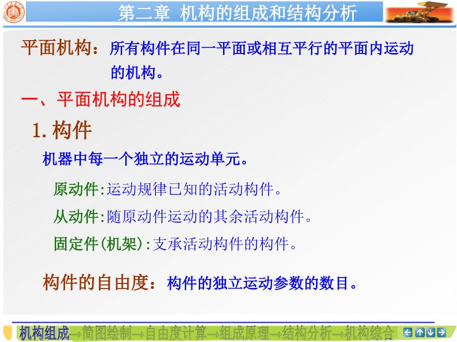 机械原理 第3版 教学课件 ppt 作者 刘会英 总02--机构组成_第3页