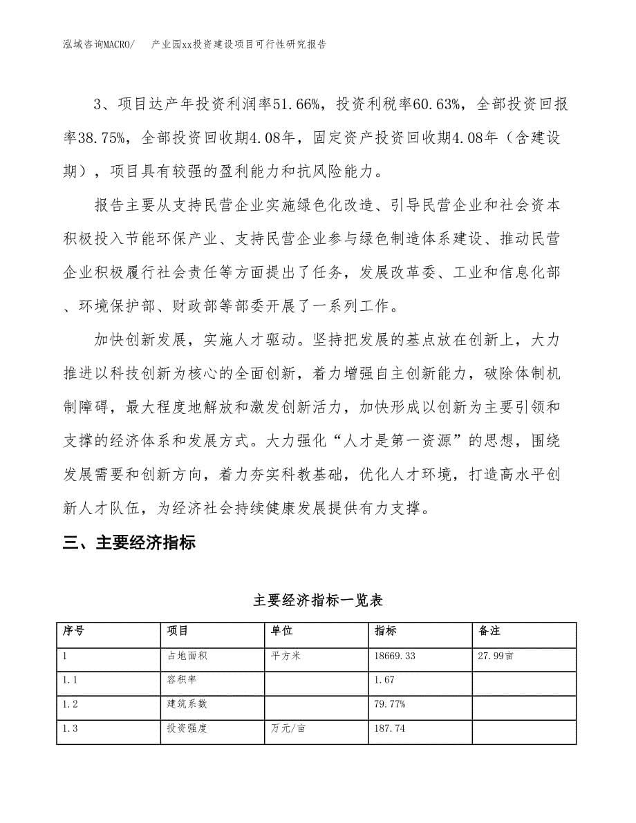 (投资7520.90万元，28亩）产业园xx投资建设项目可行性研究报告_第5页