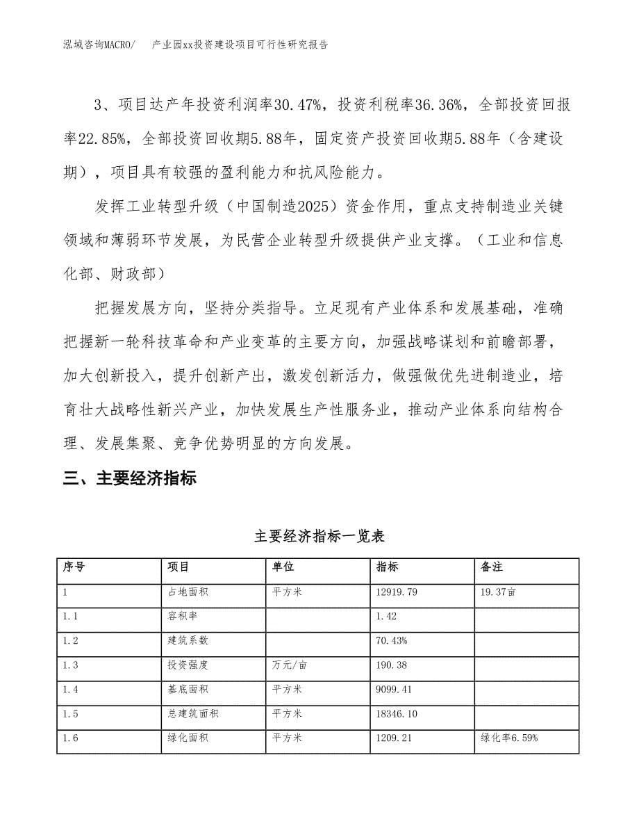 (投资4360.85万元，19亩）产业园xx投资建设项目可行性研究报告_第5页