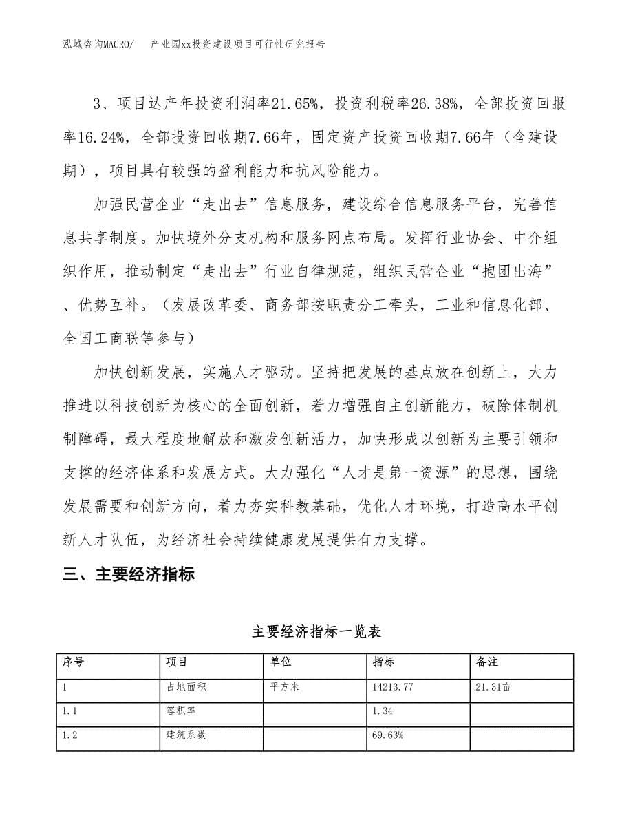 (投资4109.51万元，21亩）产业园xx投资建设项目可行性研究报告_第5页