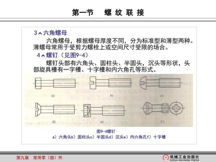 机械基础 教学课件 ppt 作者 谭敬辉 机械基础  第九章_第5页