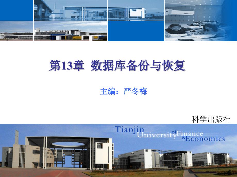 数据库技术与应用 教学课件 ppt 作者 严冬梅 第13章 数据库备份与恢复_第1页