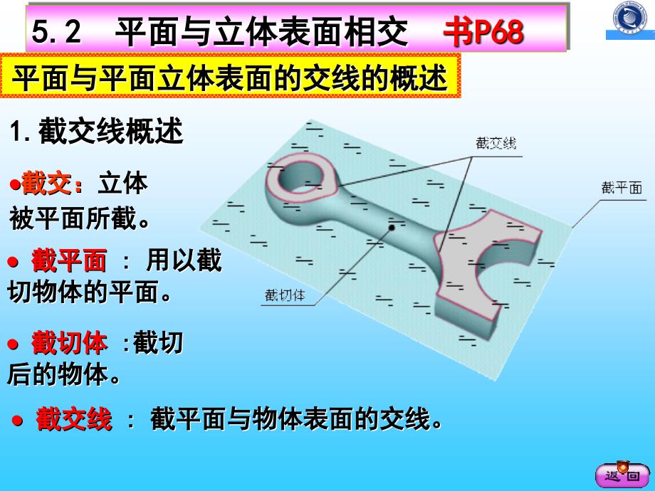 机械制图 教学课件 ppt 作者 张惠云第5章基本体及其表面交线 第5章基本立体及表面交线的投影（2）_第1页