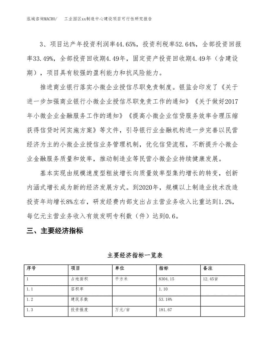 (投资3058.49万元，12亩）工业园区xx制造中心建设项目可行性研究报告_第5页