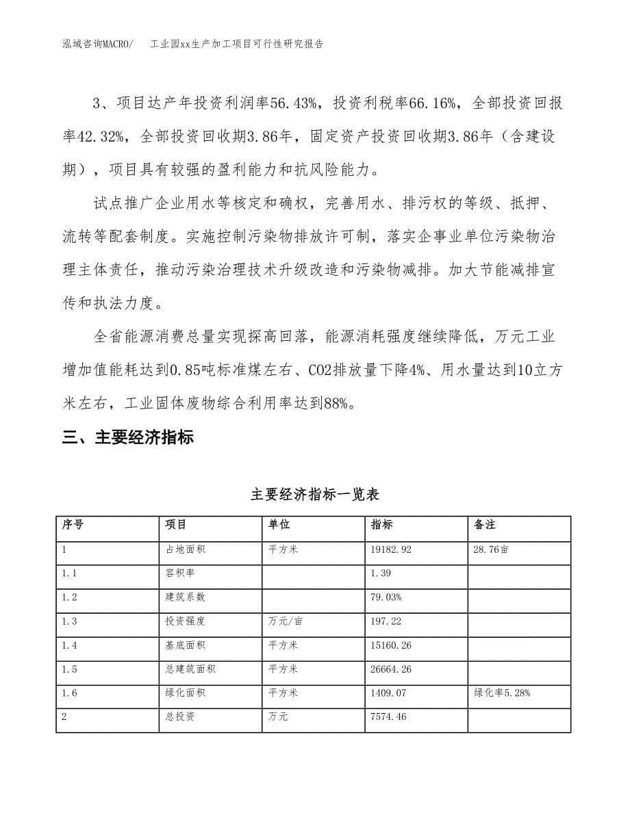 (投资7574.46万元，29亩）工业园xx生产加工项目可行性研究报告_第5页