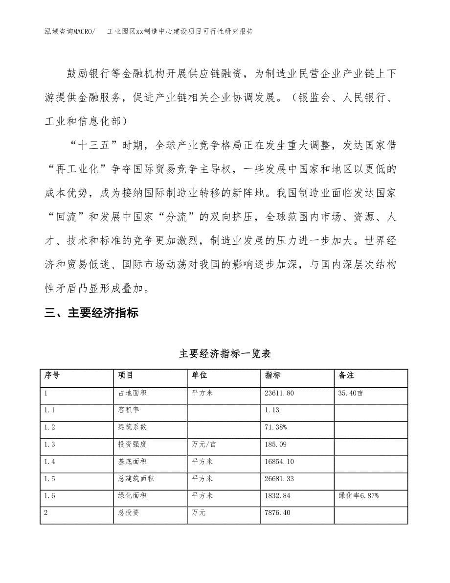 (投资7876.40万元，35亩）工业园区xxx制造中心建设项目可行性研究报告_第5页