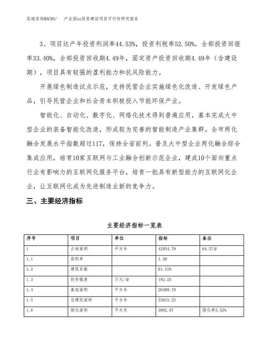 (投资15805.53万元，64亩）产业园xxx投资建设项目可行性研究报告_第5页