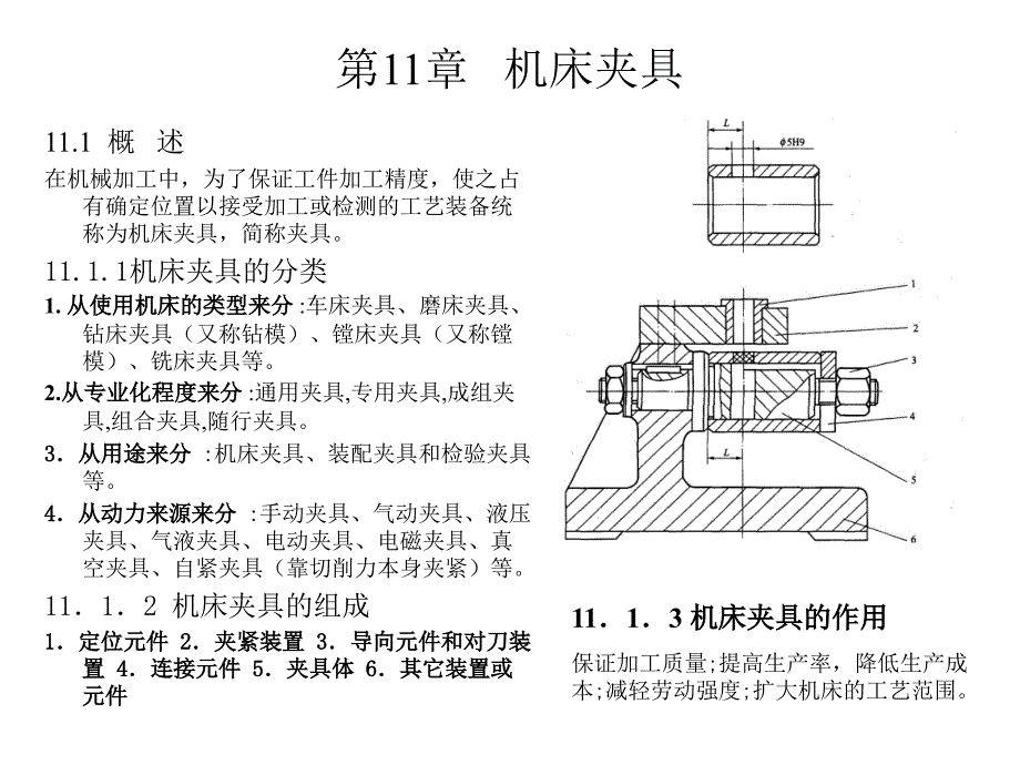 机械制造基础 第2版 教学课件 ppt 作者 苏建修 第11章 机床夹具_第1页