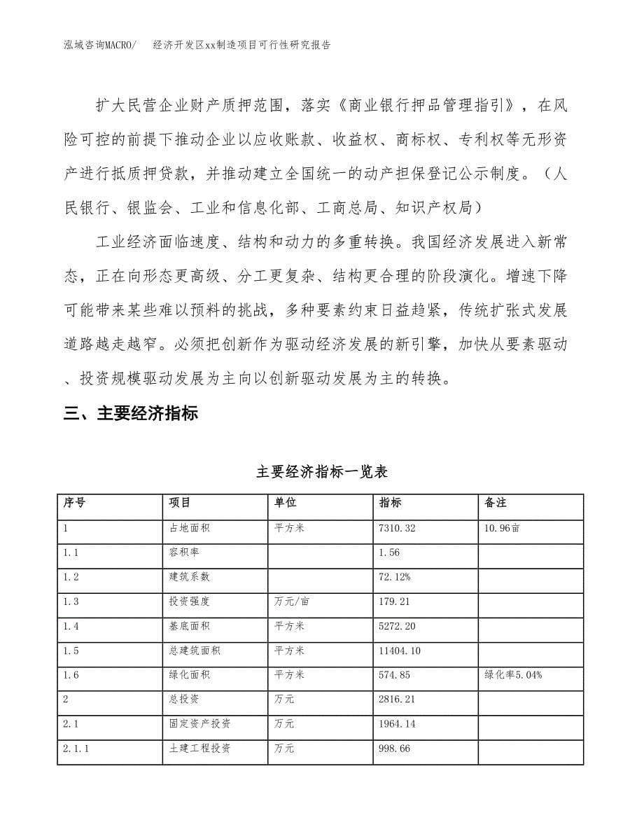 (投资2816.21万元，11亩）经济开发区xxx制造项目可行性研究报告_第5页