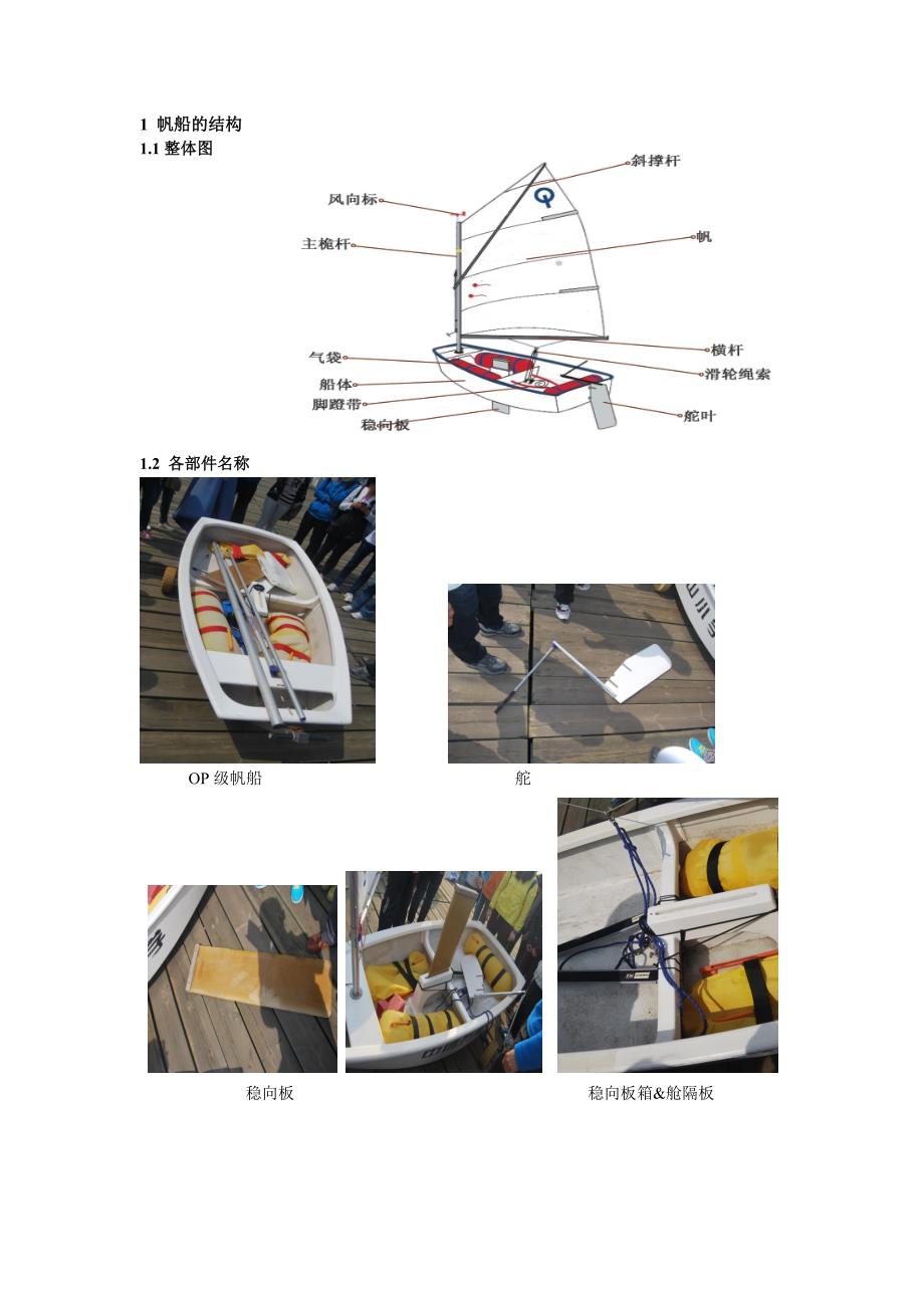 帆船的构造及组装&航海基本常识_第1页