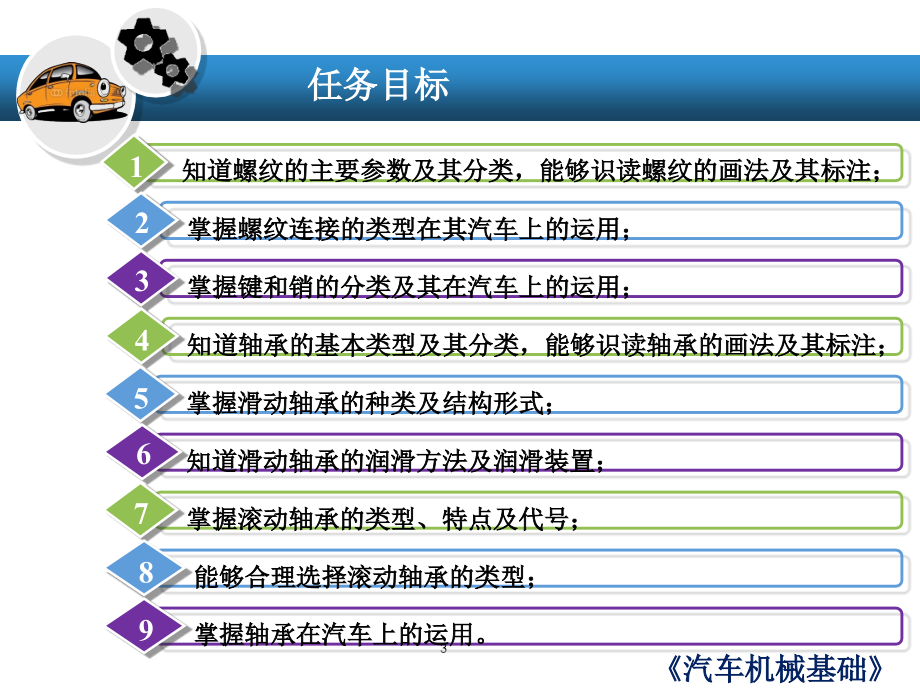 汽车机械基础 教学课件 ppt 作者 孙杰 任务二 汽车常用机械连接零件_第3页