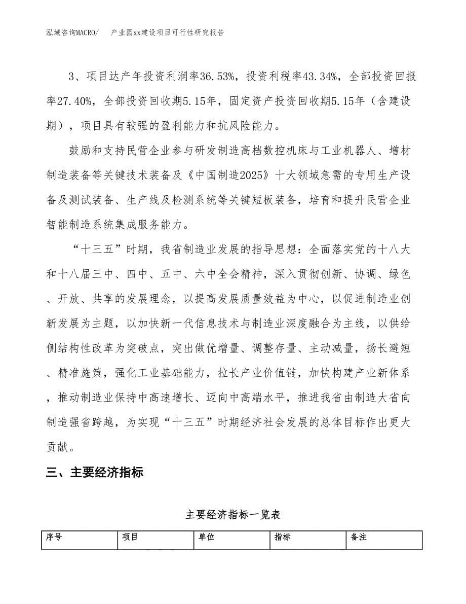 (投资6597.85万元，29亩）产业园xxx建设项目可行性研究报告_第5页