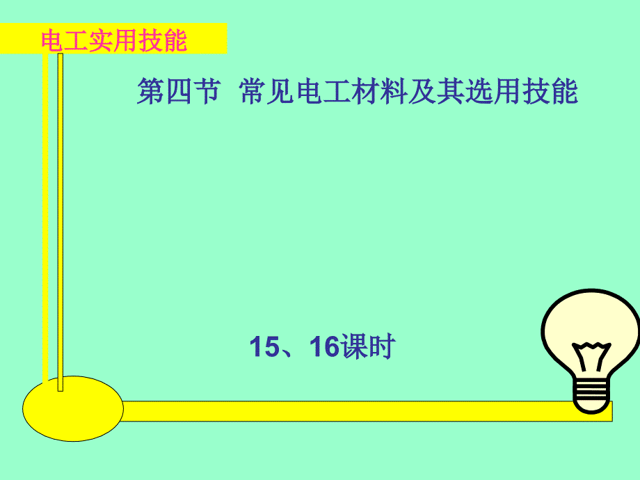 电工实用技能 教学课件 ppt 作者 王建 张凯 第一章15、16_第1页