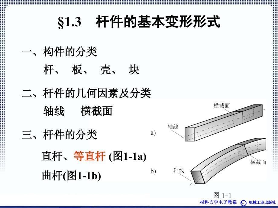 材料力学教程 教学课件 ppt 作者 范慕辉 焦永树 主编 第1章绪论_第5页