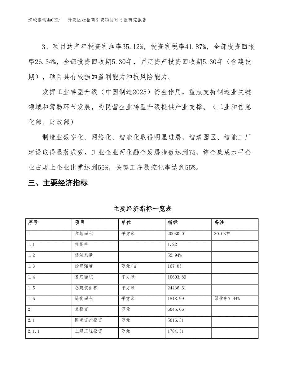 (投资6045.06万元，30亩）开发区xx招商引资项目可行性研究报告_第5页