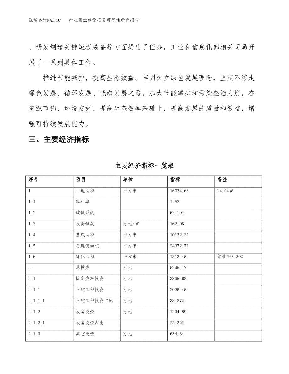 (投资5295.17万元，24亩）产业园xxx建设项目可行性研究报告_第5页