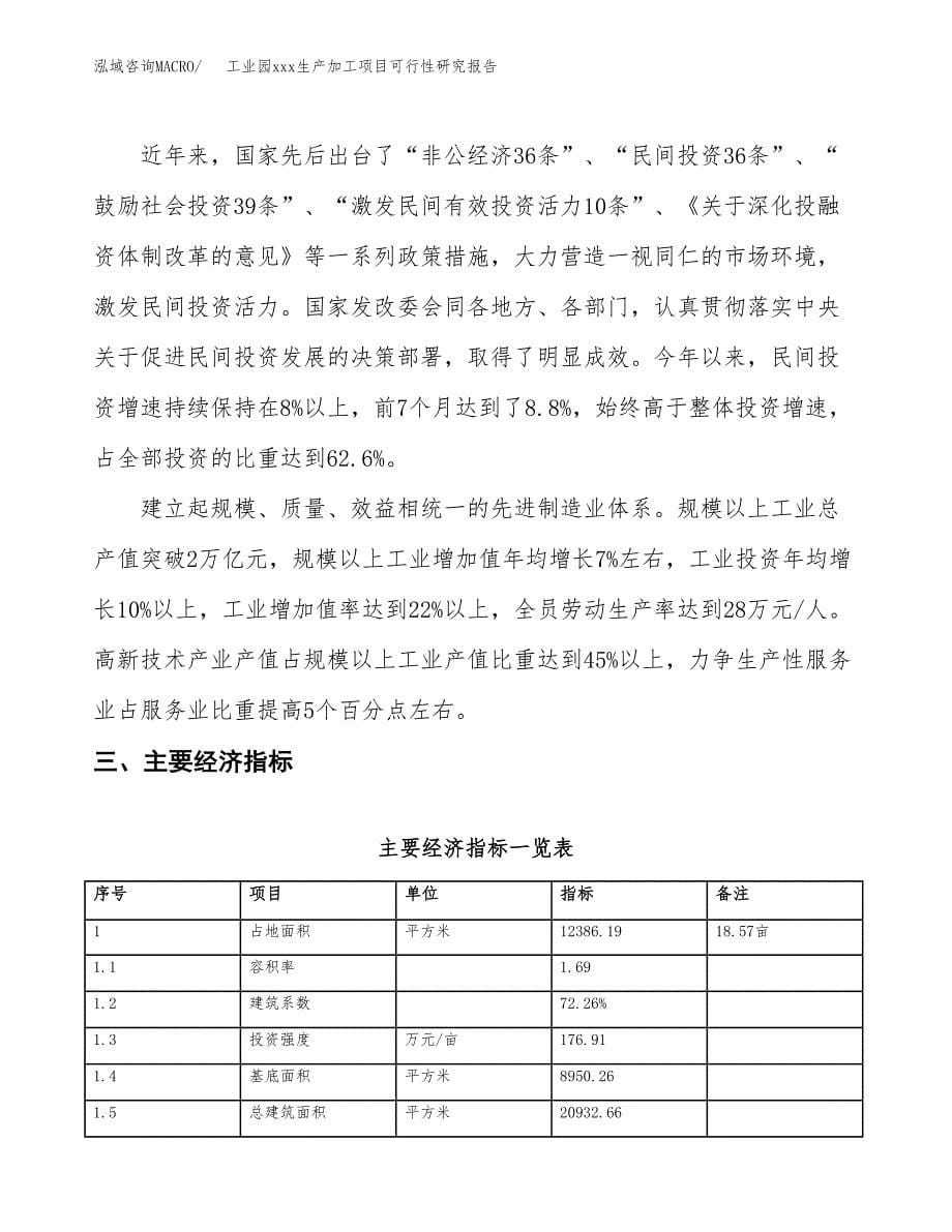 (投资4743.72万元，19亩）工业园xx生产加工项目可行性研究报告_第5页