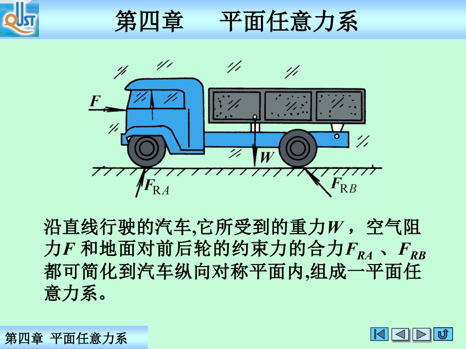 机械基础 上册  工程力学与工程材料  教学课件 ppt 作者 杨洪林 等编 第四章平面任意力系_第4页