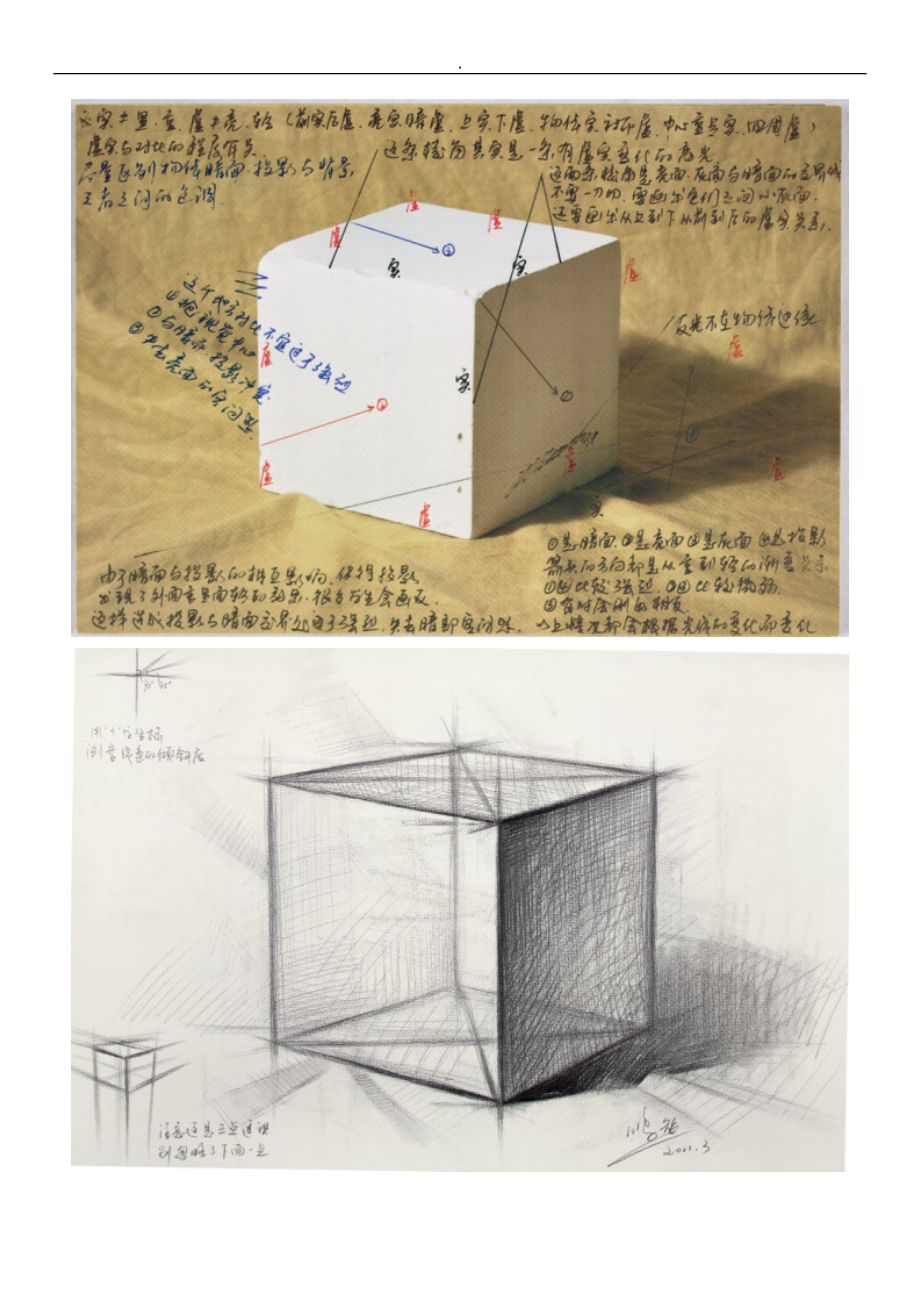 素描基础入门几何体教学教程大全(教学教程对话经典版)_第2页