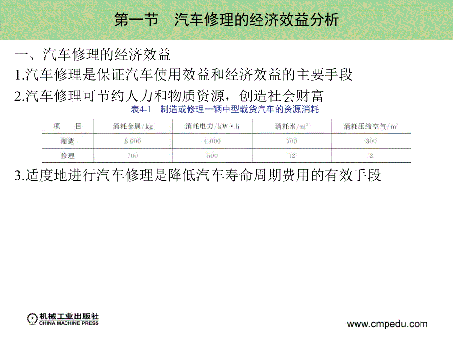 汽车维修技术 汽车运用与维修专业  教学课件 ppt 作者 张金柱 4_第四章　汽车修理工艺流程_第4页