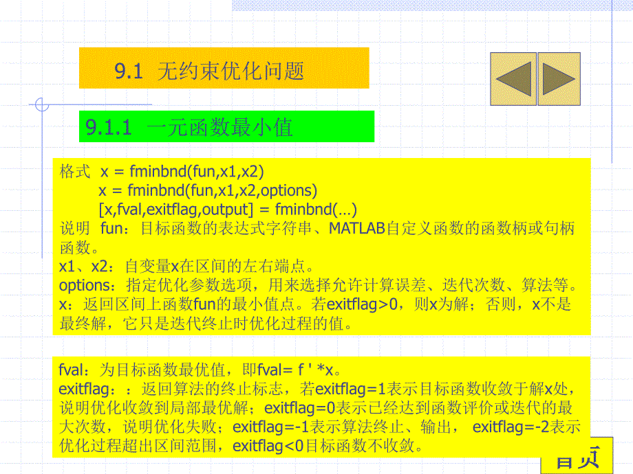 MATLAB基础教程 教学课件 ppt 作者 杨德平 第9章  最优化计算_第2页