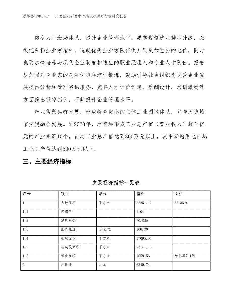 (投资6340.74万元，33亩）开发区xxx研发中心建设项目可行性研究报告_第5页