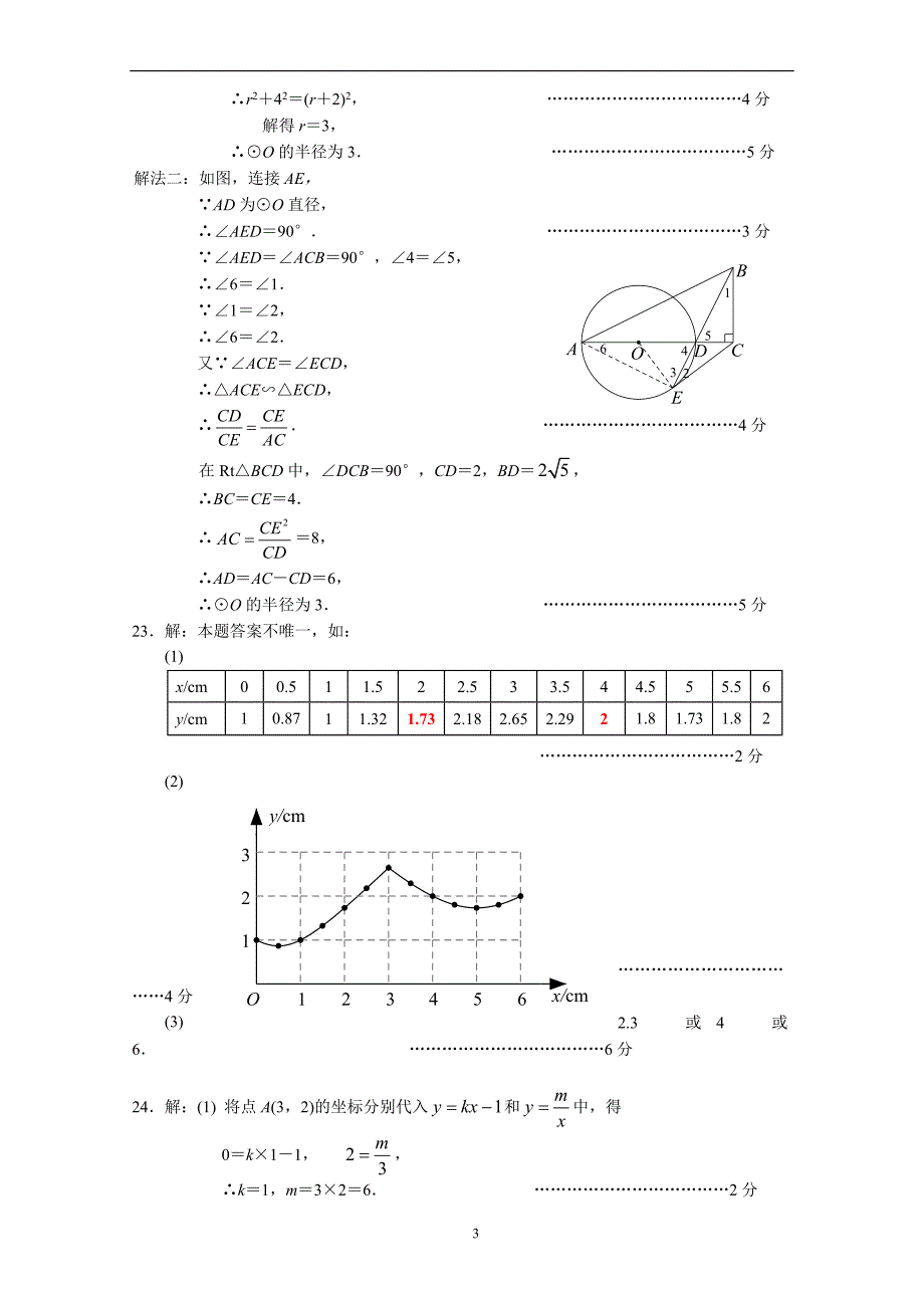 9-燕山-2019年初三数学一模参考答案_第3页